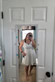 Very flattering, fits me very well! I have wide hips and a bigger bust so it's harder for me to find a dress that fits me well, but this dress was a total WIN! - Sydney F.