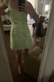 From the waist down it fits perfectly, but from waist up it is so loose it falls off! Definitely requires a bigger bust than mine haha but guess I will get it tailored because I love the way the dress looks on me! - Samantha C.