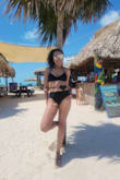 I paired the top with a bikini bottom I already had and it matched perfectly. - Erica H.