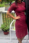 I've worn this dress in the fall for two different weddings. Perfect length! - Marla E.