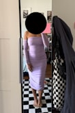 This dress surprised me and exceeded my expectations! I thought it was going to be too tight and more bodycon, but it actually has a good amount of stretch, making it super comfortable. I wore it to a dinner, and even though I felt incredibly full, the dress still didn't feel tight. I am usually between a size S/M but sized up to M for the booty, and that was the right call here. I'm wearing it to a bridal shower as well, so I am very happy to get multi-use out of it - Veronica C.