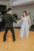 The jumpsuit dress is perfect for the wedding's first dance. I received many compliments from guests, and it also provides great swing movement when I dance. - Fiona W.