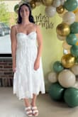 This was the perfect bridal shower dress! It fit great and was comfortable. I did wear a slip because in bright light/daylight, the attached lining wasn't quite enough. - Kristen B.