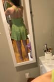 Everything about this romper is great: the color, the cross back, the material, the length, etc. Two things to be aware of when deciding: 1. The color isn't exactly as pictured. It's more of a muted green and 2. The bottom is so pleated it can look like a skirt from certain angles. Neither of those issues bothered me and I will gladly be wearing it! - Marline K.