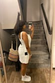 I asked a Lulu associate if I should get a small or medium, and they said medium. Medium was too big, especially the straps and bust, and loose fitting. I have to order a new one and graduation is so close :( It's also clearly jeans and doesn't look super formal in person, like I thought it would be. - Fatima M.