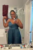 Naw... no cat fish here!! Now, I did size down because I've been in the gym, but this is for an up and coming wedding dinner in Jamaica. I can't wait to wear it!! - Carolyn T.
