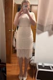 I wanted to wear something more casual and fun for our after-party. I didn't have time make adjustments and I was so happy this dress fit perfectly! - Faye S.