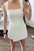 It looked good from the front but the back was not flattering. I loved the neckline. Purchased as an option for my welcome party for my wedding, ended up going with a different look. - Madi R.