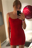 This is a great dress for a night out! I'm 5'9 and it was the perfect length. Fits true to size. It's super classy but still sexy with the open back. Highly recommend this dress for any event. It's super stretchy and great for dancing. - Lynn T.
