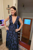 This navy lace dress is stunning but was too large on top for my small chest. It was also a bit too formal I think for my occasion. - Syda F.