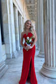 Classic. Elegant. Perfect for Prom! Stand out dress many many compliments. I am 5'5 and had to have it hemmed about and inch so would not hit the ground. Very comfortable. - Amy H.