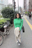 I love these jeans. They fit perfectly and the length was just right. I'm 5'2.5" so pants typically are too long but these were not. I also like the light color. I paired these jeans with a green turtleneck. black belt, and black and white AJ 1s. - Monique S.