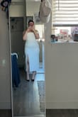 The material is fantastic! I have small boobs and a big thighs/waist. The dress fit perfectly on all sides. I normally run into the issue of the bottom of the dress fitting perfectly but the top part fits loose, but with this dress everything fits perfectly! - Hannah R.