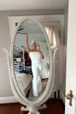 This jumpsuit is super cute! Nice and sturdy material with the perfect amount of stretch. Just gave it 4 stars because there is quite a wide gap between the bands of feathers that is quite hard to see on the images online. Still very very cute but not fully covered top in feathers. Very excited to wear this to my dress rehearsal! - Xaxona M.