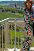 This romper is absolutely gorgeous. It fits for well, is so comfortable, and I got so many compliments everywhere we went. The quality is great. It is very lightweight, so an extra layer if it's going to be cold is a must. - Meagan B.
