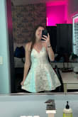 Wore for a photoshoot! It fit true to size per the size chart, and was great quality material! - Savannah C.