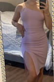 This dress is stunning! It adheres to your body shape making your curves pop so you get a mix of sexy while staying classy, which was what I was looking for. Runs a little bit big but not terrible. Don't overthink it, just buy it! - Alba G.