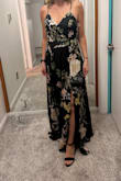 I wore this for a formal wedding and got tons of compliments! Very comfy. It was definitely too long and I didn't have time to hem it so went with a higher heal then I wanted but otherwise loved this dress. - Joanna R.
