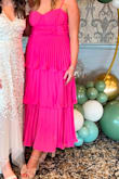 Wore this dress to a bridal shower and got so many compliments. Fits somewhat small. I am typically a M and sized up to a L was happy I did. Great dress! - Cristen W.