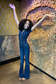 I wore this for my birthday and felt so darling in it. It accentuates my body in the best of ways and it is easy to move in - not stiff at all like some Jean outfits can be. I feel that any body type could look cute in this. A must-have! - MelissaRoshan P.