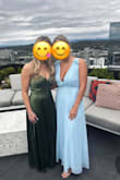 This dress is so gorgeous and flattering! I was worried about it being too revealing in the chest but it was perfect! I was also able to wear a strapless bra with it which I prefer. I had to get it shortened but I'm short so that was to be expected. I was worried that the fabric would be too clingy and not flatter my stomach area but it was great! It has a pretty thick lining so that was great and made it feel much sturdier. GREAT DRESS! - Camille F.