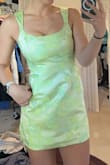 This dress fits perfectly. I would say I have more of an athletic build. The length is decent for my height, does not feel like I'm showing anything. It's not tight on the legs where it rides up when you move. I can get away without a bra, but definitely could if I needed to. The quality is amazing, has a very thick material. - Desiree K.
