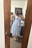 I love this dress. I've been looking for a dress with layers that I could wear for graduation and this is perfect! It will need to be ironed or steamed but other than that it was ready to wear right out of the bag. - Erin B.
