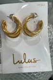 I should have listened to the reviews. This looks super cheap in person and bigger than expected. Not sure what kind of hold these earrings want to be, but I had to return them. - Nikki K.