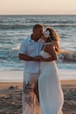 Ordered too small a size at first bc it runs a bit small. Once I got the size right, the dress was a no-brainer. It's even more beautiful than I imagined. It was absolutely perfect for my perfect day! - Stacy L.