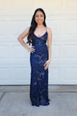 This dress is stunning and, once [worn], even more so.  Soft material, comfortable to wear.  Beautiful to look at.  Prom was our occasion for this dress.  We bought another one the month before from Lulu's and knew the prom dress would need to be from here as well.   Fast shipping, affordable pricing.  Color was lighter than pictured on the website but still a beautiful blue.  Also, double-sided sticky tape is great to keep it held up. - Rae G.