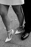 I loveee the look of these heels. They are elegant and classy and I was obsessed with how they looked for my engagement photoshoot. They are true to size, but honestly, they are not very comfortable so I gave them 4 stars. So many compliments though! - Payton S.