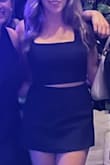 Okay, this outfit was amazing- fits so nice. I am usually a small/medium. I took a chance and went for a small, and it fit like a glove. And I liked that it didn't really show my stomach. The shorts in the back were awesome too - Moira F.