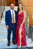 Loved this dress! The quality is great. It was slightly tight in my waist but I'm so small chested that I can't go any larger or it truly won't fit. I didn't even notice that it was a little snug once I had the dress fully on. I am 5'6 and wore 4" heels and the dress was still very long. I literally tripped on the dress going up the stair into the church for the ceremony so if you're short you'll definitely need the length hemmed. Great purchase overall! - Jennifer N.