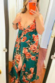 The overall fit was great! I had also purchased a Large but it was too small on the breast. Luckily I ordered L and XL based on the mixed reviews of others who seem to have my body frame and the XL worked. It's definitely long, but with my 3.50 inch heels it's perfect. Nonetheless, I'm still gonna pin the chest to ensure the girls stay put. I definitely won't be able to wear a bra though. - Monica S.
