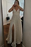 I ordered this dress for my beach wedding. The breast is a little loose and the length is long so I'll be getting it altered. It's a beautiful dress! I ordered an small - Tanya B.