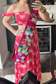Adorable, flattering, flowy, feminine. Absolutely loved wearing this. I got so many compliments! The skirt is super long so you have to wear high heels or it will drag. - Rachel H.