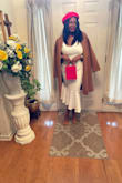 The dress fit well and I loved how it looked on me. My only problem was it kept slipping on my right breast, so I had to keep pulling the dress up throughout the event. - Brittany M.