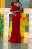 Elegant red dress. Hugs in all the right places. Well made. Highly recommended - Lauren L.