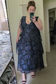 I think this dress fits so well,. I feel secure but I can also sit and dance around. I can use for multiple occasions. It doesn't feel as though it will fall apart, and the fabric has a great pattern that looks even better in the light. The blue really pops! - Tarah V.