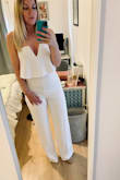 I ordered this for my wedding in June - it was sold out at first but Lulus notified me as soon as it came back in stock. It's so flattering and comfy the fabric is lovely: really thick and stretchy and not see through at all. it also offers great support for a strapless item, you could easily go braless in it. I can't wait to wear it. :) - Rebecca