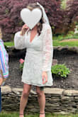 I absolutely love this dress! I wore it for my bridal shower. I probably could have gotten a medium, the small was a little tight and short but it worked. - Jessica B.