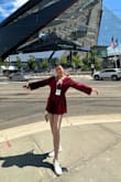 I wore this to the Eras tour as red/midnights era and danced the night away! It was too short for me so I opted to wear nude stockings/tights to keep me comfortable - Aura A.