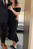 I wore this dress to my cousins wedding, and it fit perfectly! I had my eye on this dress for a while, and I'm so glad I bought it! Very flattering! :) - Casey H.