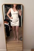 It was such a saga to finally find a perfect second-look dress, and this is it! It's a perfect fit and perfectly covers the armpit chub that can be relentless! I love the removable bow. Such a cute and fun dress to dance in! - Emily M.