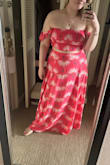 Wore this to a luncheon and got compliments by no fewer than 7 people! As a curvy girl I can get self conscious with showing skin but this outfit has the perfect peekaboo waist and the off-the-shoulder sleeve gives me a little boost of confidence even though it's virtually sleeveless (which stretches me outta my comfort zone). I also love that with these matching sets we look super styled, but in reality Lulu's did all the hard work of putting the outfit together. The legit definition of effortless chic. - Lucy R.
