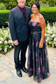 I wore it to a formal black tie wedding. The dress is beautiful, has a shimmery over layer that glitters in the light. I received so many compliments all night long! Will be able to wear this dress again for any formal event, timeless strapless design. - Mylene C.