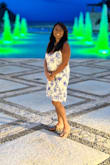 You gotta love the blue & white! Easy to wear vacation sundress. It can be worn alone or even as a coverup for your swimsuit. - Mylene C.