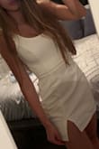 This dress was cute, but I personally didn't love how it fits me. I got an XS, but it was a bit loose and short on my body type - Rachel M.