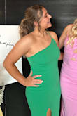 This dress is super comfy material! It fits so well and made me feel so pretty! The only thing is that I am short so even with heels, it kinda drug the ground just a little bit. But, it doesn't stain (I spilled spaghetti on it and used a tide stick and it came right off). If you're wanting a soft dress that looks formal, definitely get this one! - Hayden T.