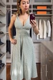 This dress is cute, and the fabric is high quality and thick. I think it will provide longevity and can work for warm days, as well as ones that are a little chillier. The sizing can be a little tricky as the top seems to be a whole size smaller than the bottom part of the dress. My pear-shaped ladies will knock this one out of the ballpark! I ordered a XS, and the top really enhanced my chest, while the bottom portion was very flowy. Petite and shorter girls will rock this as it's the perfect length on us with no alterations required! Oh and I can't forget to point out that there are POCKETS!!!!!!!!!!!!!! For reference, I am 5'2, 108lbs, 34D, 24" waist. Hope this helps you! :) - Alyssa T.